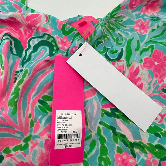 Lilly Pulitzer Nadia Cami Leaf It Wild XXS - Picture 5 of 9